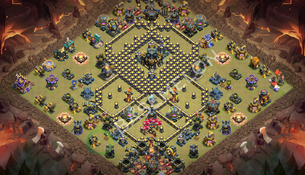 Town Hall Level 17 War Base Design 2026, Anti 3 Stars, Layout #3441