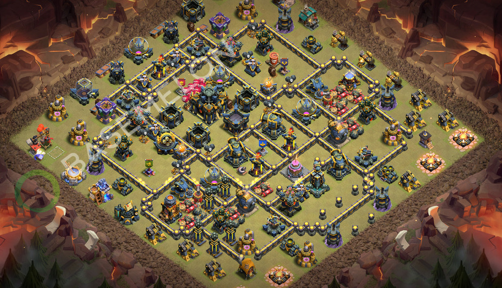 Town Hall Level 17 War Base Design 2026, Anti 3 Stars, Layout #3481