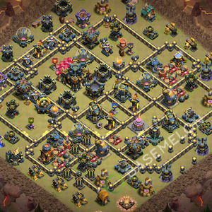 Town Hall Level 17 War Base Design 2026, Anti 3 Stars, Layout #3481