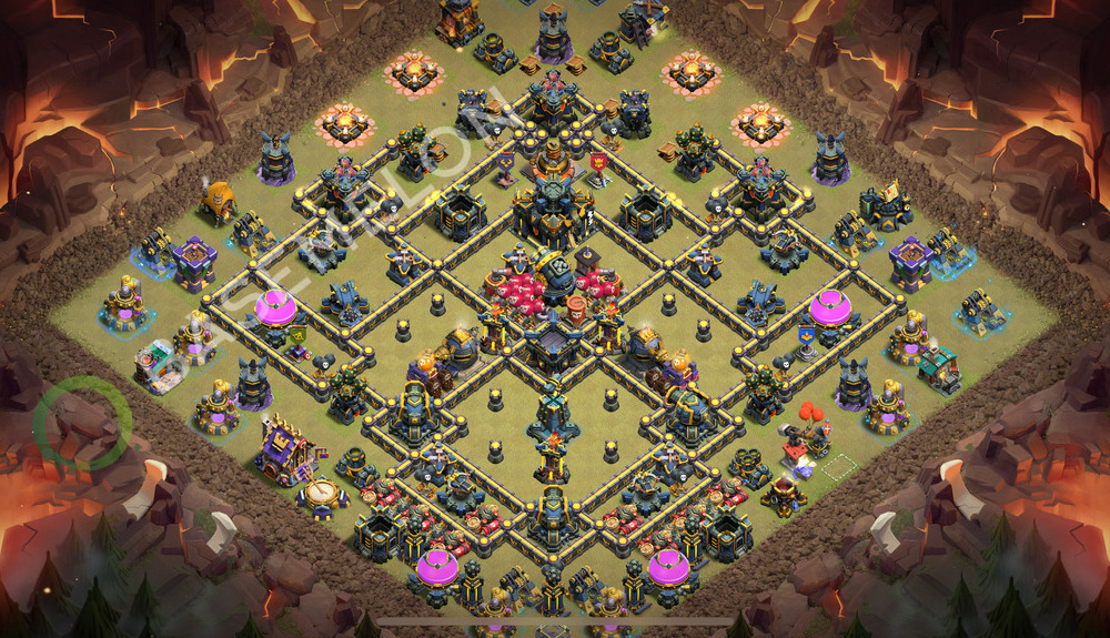 Town Hall Level 17 War Base Design 2026, Anti Everything, Layout #3494