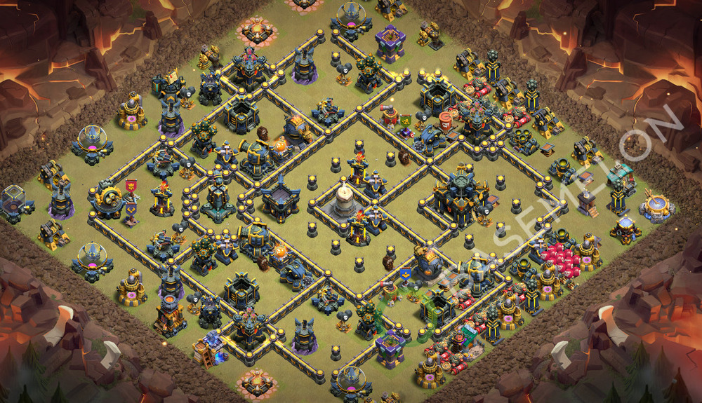 Town Hall Level 17 War Base Design 2026, Anti Everything, Layout #3495