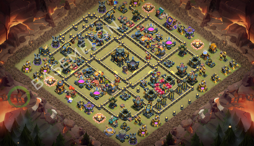 Town Hall Level 17 War Base Design 2026, Anti 3 Stars, Layout #3553