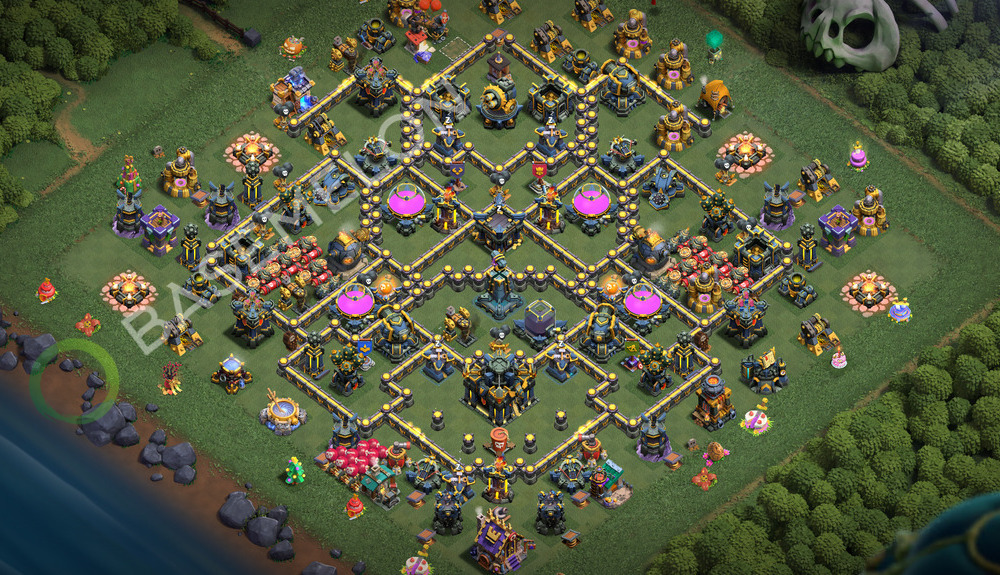 Town Hall Level 17 Trophy/Defense Base Design 2026, Hybrid, Layout #3554