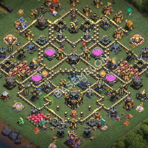 Town Hall Level 17 Trophy/Defense Base Design 2026, Hybrid, Layout #3554