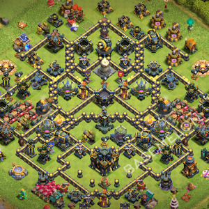 Town Hall Level 17 Trophy/Defense Base Design 2026, Hybrid, Layout #3554