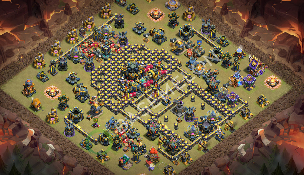 Town Hall Level 17 War Base Design 2026, Anti 3 Stars, Layout #3559