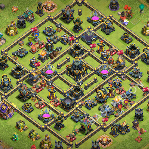Town Hall Level 17 Trophy/Defense Base Design 2026, Anti 2 Stars, Hybrid, Layout #3585