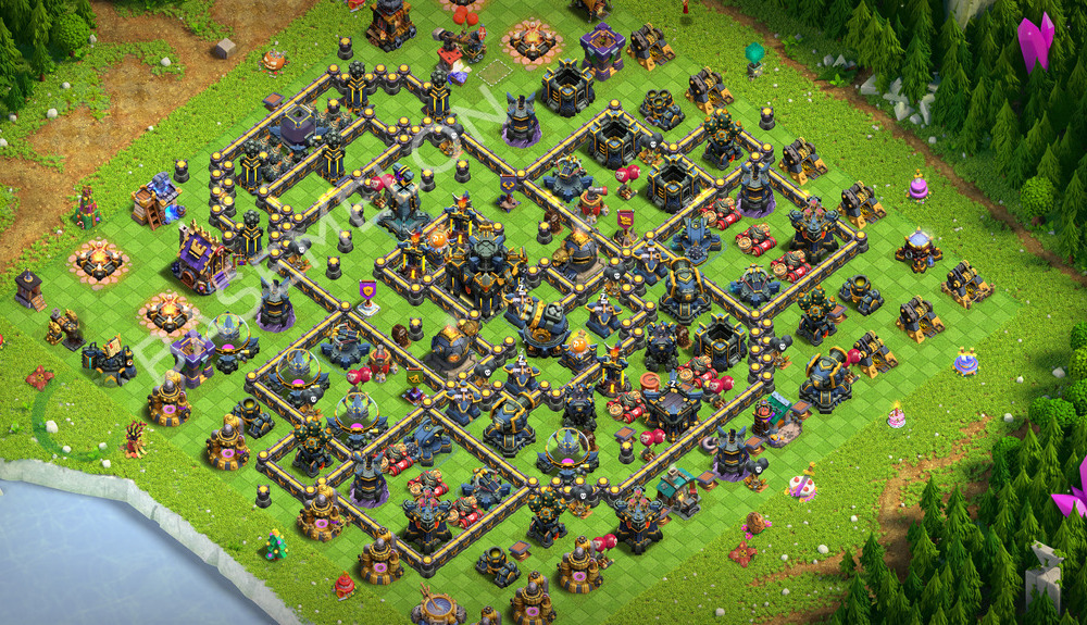 Town Hall Level 17 Trophy/Defense Base Design 2026, Legend League, Hybrid, Layout #3587