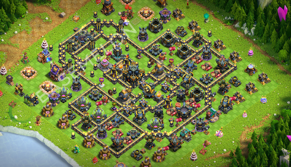 Town Hall Level 17 Trophy/Defense Base Design 2026, Legend League, Hybrid, Layout #3587