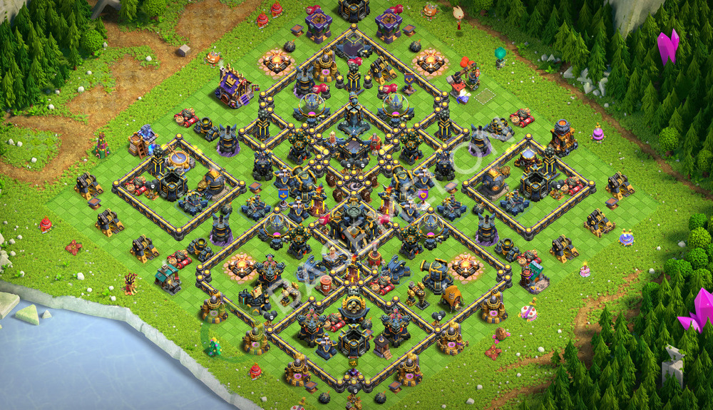 Town Hall Level 17 Trophy/Defense Base Design 2026, Anti 2 Stars, Anti Air, Layout #3604