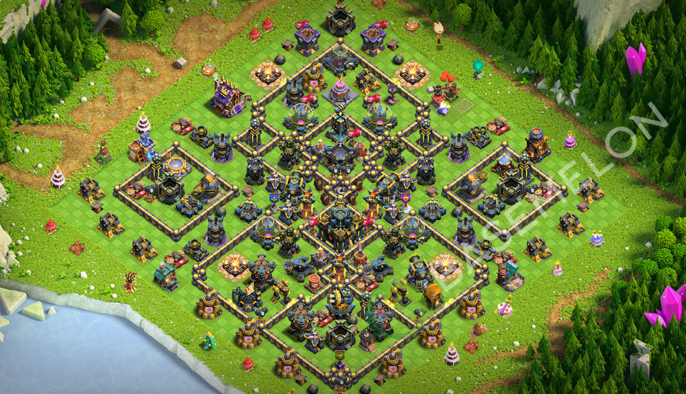 Town Hall Level 17 Trophy/Defense Base Design 2026, Anti 2 Stars, Anti Air, Layout #3604