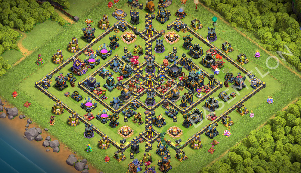 Rathaus Level 17 Verteidigung Base 2026, Anti Alles, Layout #3619