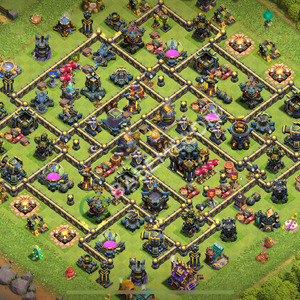 Rathaus Level 17 Verteidigung Base 2026, Anti 3 Sterne, Layout #3631