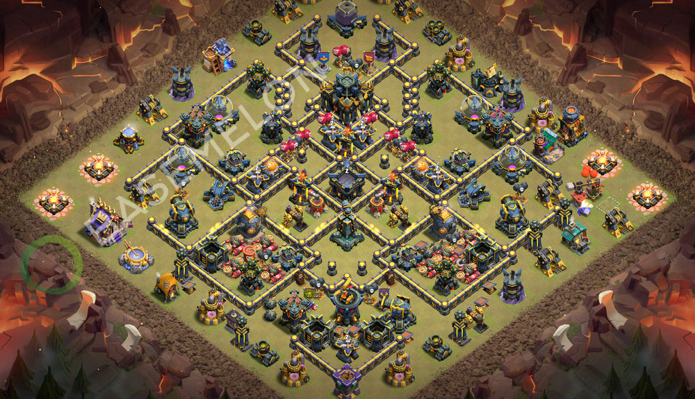 Town Hall Level 17 War Base Design 2026, Anti 3 Stars, Layout #3655