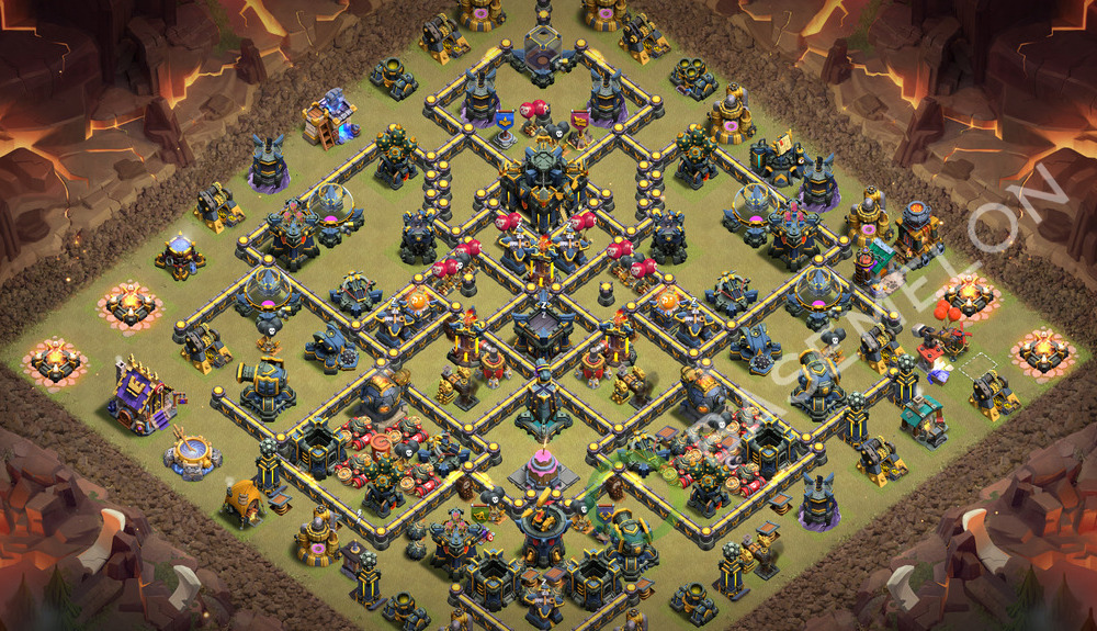 Town Hall Level 17 War Base Design 2026, Anti 3 Stars, Layout #3655
