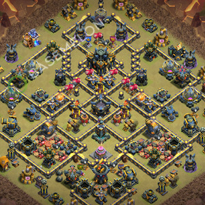 Town Hall Level 17 War Base Design 2026, Anti 3 Stars, Layout #3655