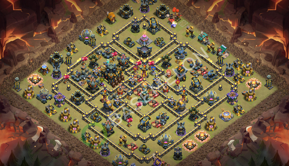 Town Hall Level 17 War Base Design 2026, Anti 3 Stars, Anti Air, Layout #3702