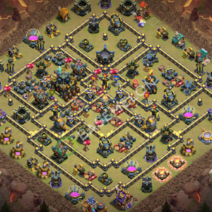 Town Hall Level 17 War Base Design 2026, Anti 3 Stars, Anti Air, Layout #3702