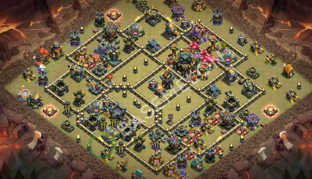 Town Hall Level 17 War Base Design 2026, Anti 3 Stars, Layout #3711