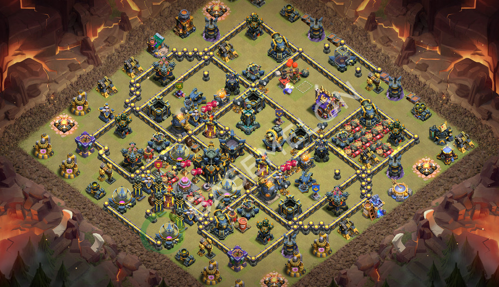 Town Hall Level 17 War Base Design 2026, Anti 3 Stars, Layout #3715