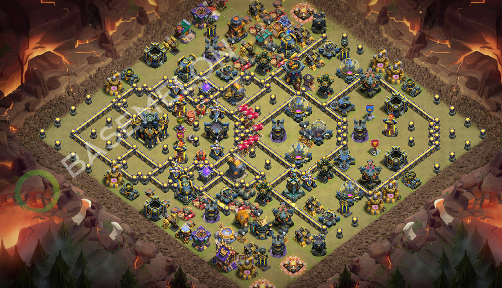 Town Hall Level 17 War Base Design 2026, Anti 3 Stars, Layout #3717