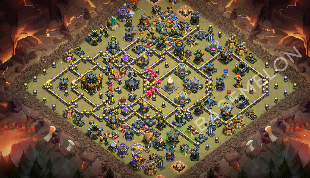 Town Hall Level 17 War Base Design 2026, Anti 3 Stars, Layout #3717