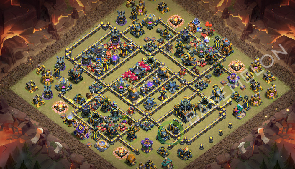 Town Hall Level 17 Trophy/Defense Base Design 2026, Anti 3 Stars, Layout #3719