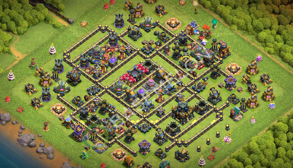 Town Hall Level 17 Trophy/Defense Base Design 2026, Anti 3 Stars, Layout #3719