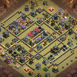 Town Hall Level 17 Trophy/Defense Base Design 2026, Anti 3 Stars, Layout #3719