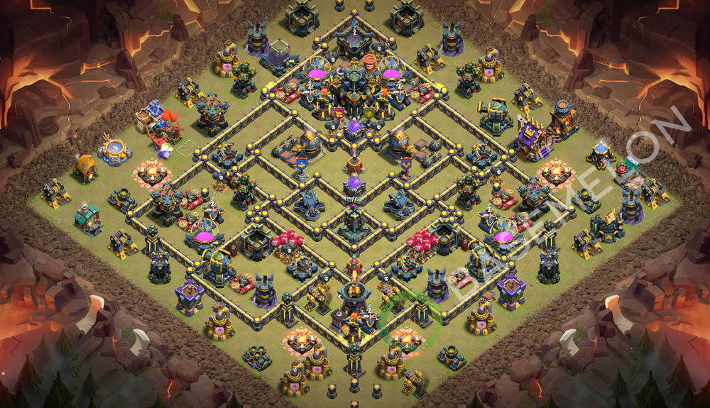 Aldea del Ayuntamiento Nivel 17 para Guerra, Anti 3 Estrellas Diseño 2026, #3732