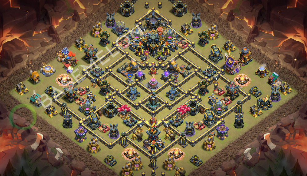 Town Hall Level 17 War Base Design 2026, Anti 3 Stars, Layout #3732
