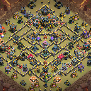 Town Hall Level 17 War Base Design 2026, Anti 3 Stars, Layout #3732