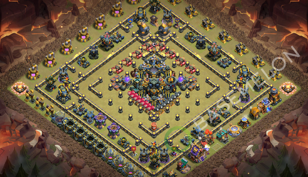 Rathaus Level 17 Krieg Base 2026, Anti 3 Sterne, Layout #3737
