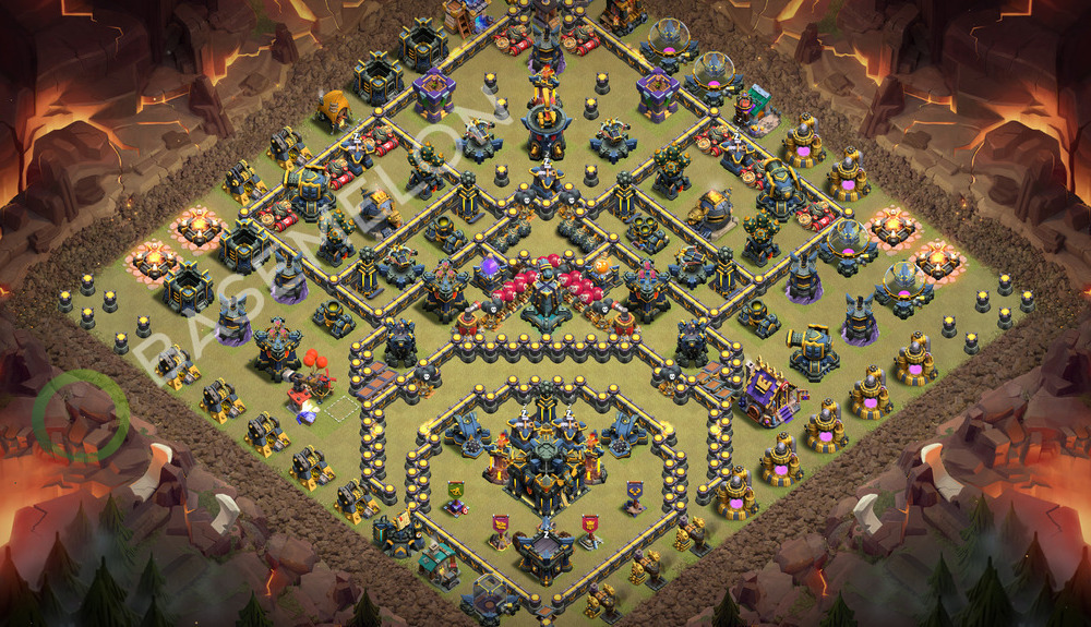 Town Hall Level 17 War Base Design 2026, Anti 3 Stars, Layout #3745