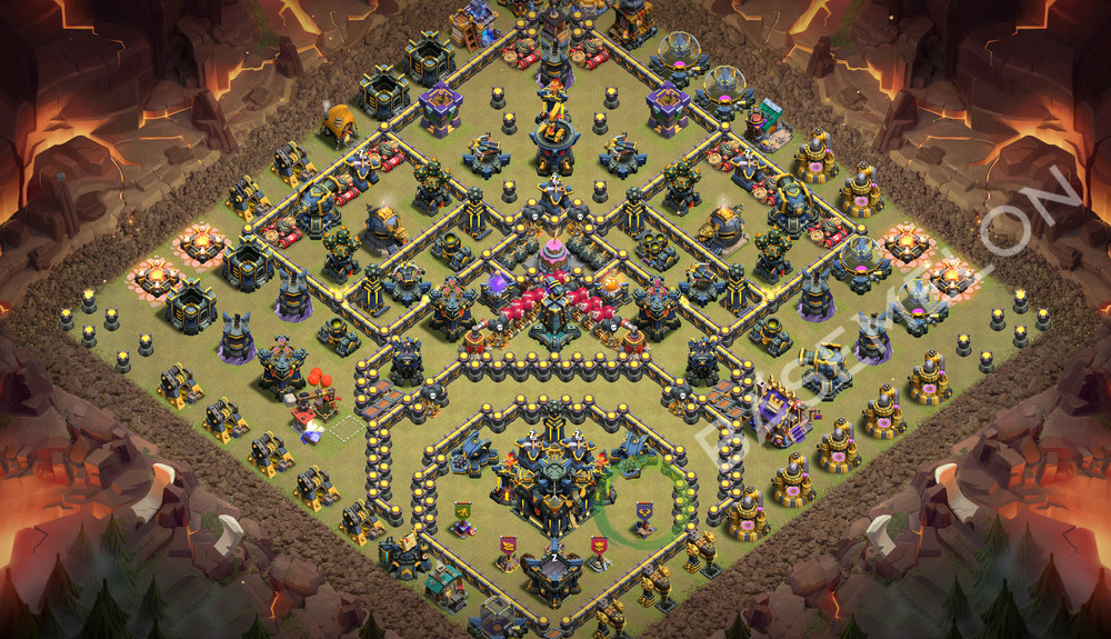 Town Hall Level 17 War Base Design 2026, Anti 3 Stars, Layout #3745