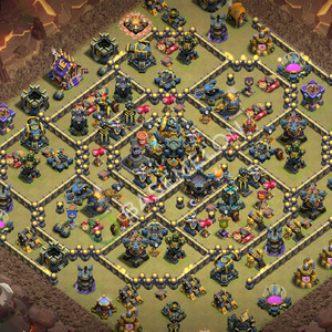 Rathaus Level 17 Krieg Base 2026, Anti 2 Sterne, Anti Air, Layout #3818