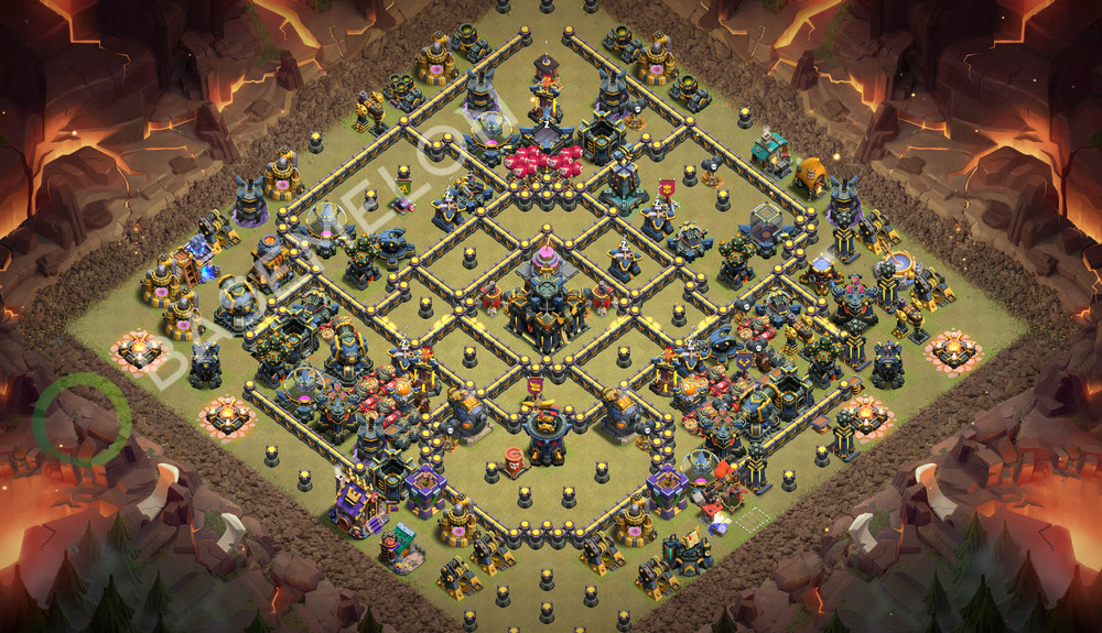Town Hall Level 17 War Base Design 2026, Anti 3 Stars, Layout #3887