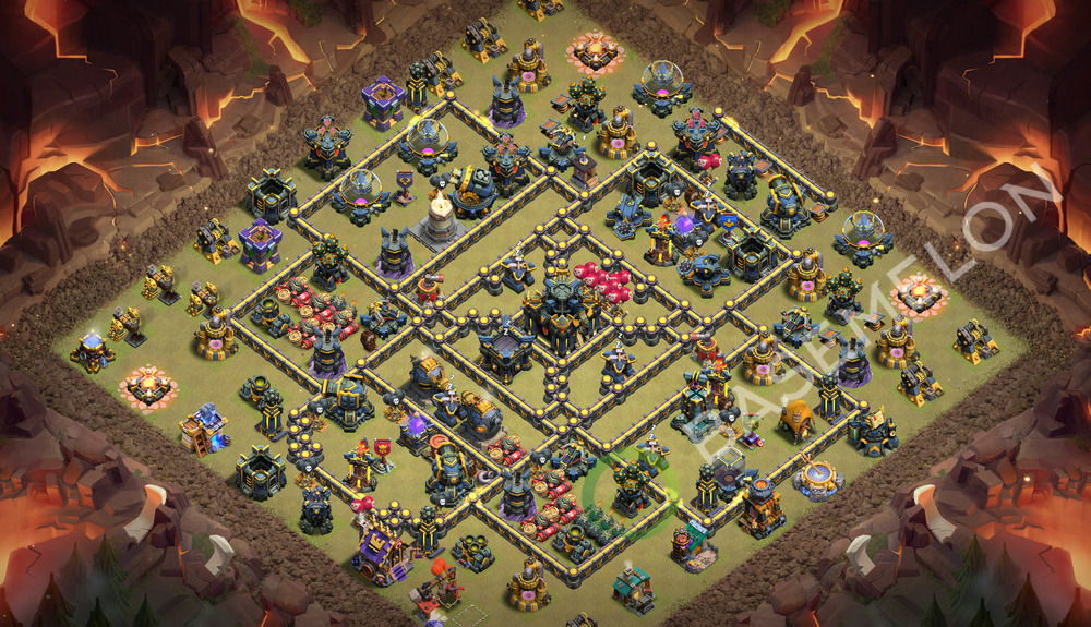 Town Hall Level 17 War Base Design 2026, Anti 3 Stars, Layout #3895