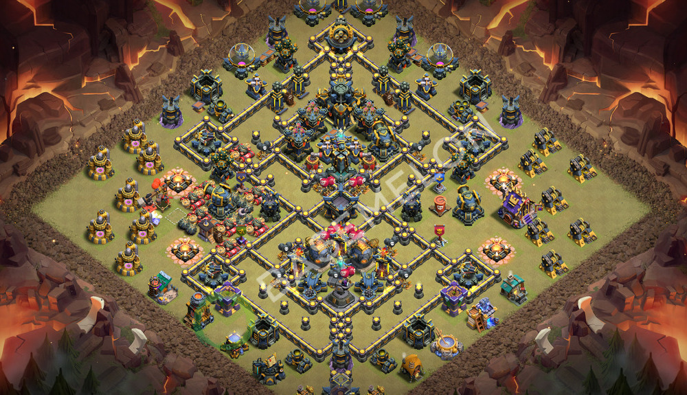 Town Hall Level 17 War Base Design 2026, Anti 3 Stars, Layout #3898