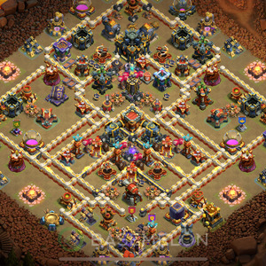 Town Hall Level 17 War Base Design 2025, Anti Everything, Layout #990