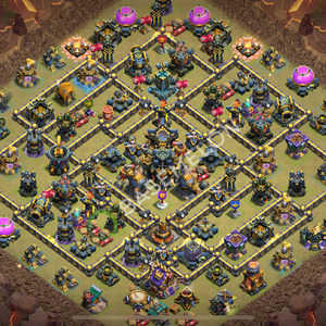 Aldea del Ayuntamiento Nivel 17 para Guerra, Anti 2 Estrellas, Anti Aéreo Diseño 2025, #991