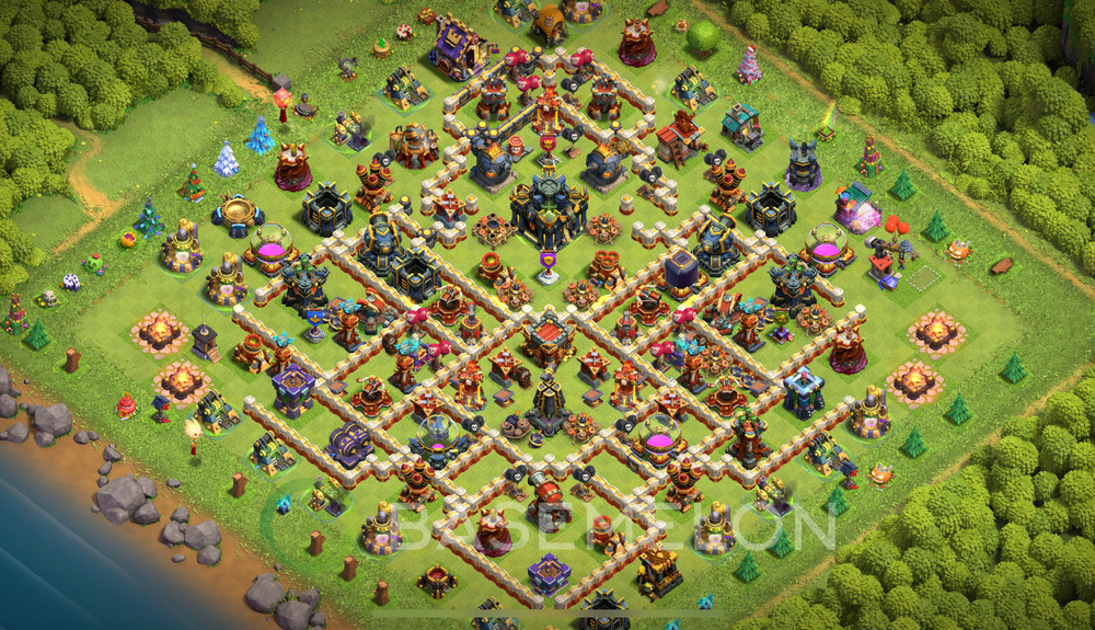 Town Hall Level 17 Trophy/Defense Base Design 2024, Layout #992