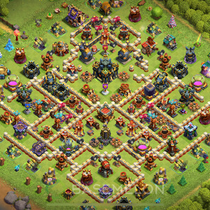 Rathaus Level 17 Verteidigung Base 2025, Layout #992