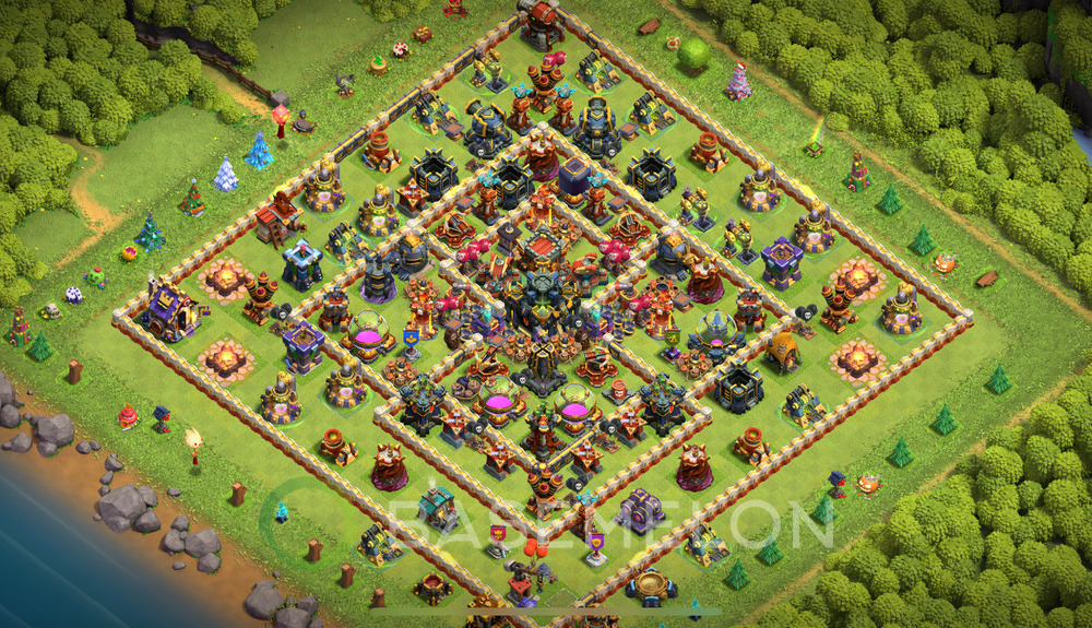 Town Hall Level 17 Farm Base Design 2024, Anti 3 Stars, Hybrid, Layout #994