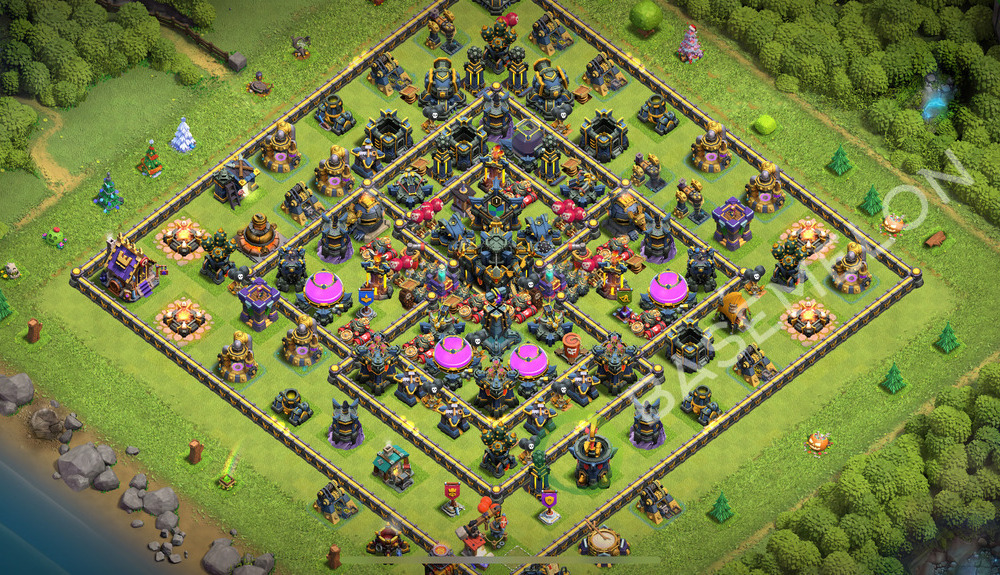 Aldea del Ayuntamiento Nivel 17 para Farming, Anti 3 Estrellas, Híbrido Diseño 2025, #994