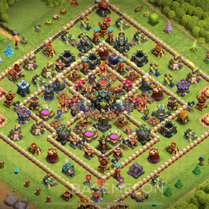 Town Hall Level 17 Farm Base Design 2025, Anti 3 Stars, Hybrid, Layout #994