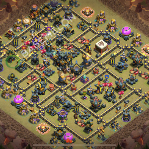 Aldea del Ayuntamiento Nivel 17 para Guerra, Anti 3 Estrellas Diseño 2025, #995