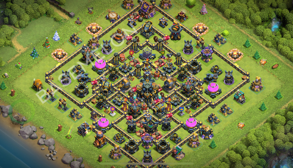 Aldea del Ayuntamiento Nivel 17 para Defensa, Anti 2 Estrellas, Liga Leyenda Diseño 2025, #996