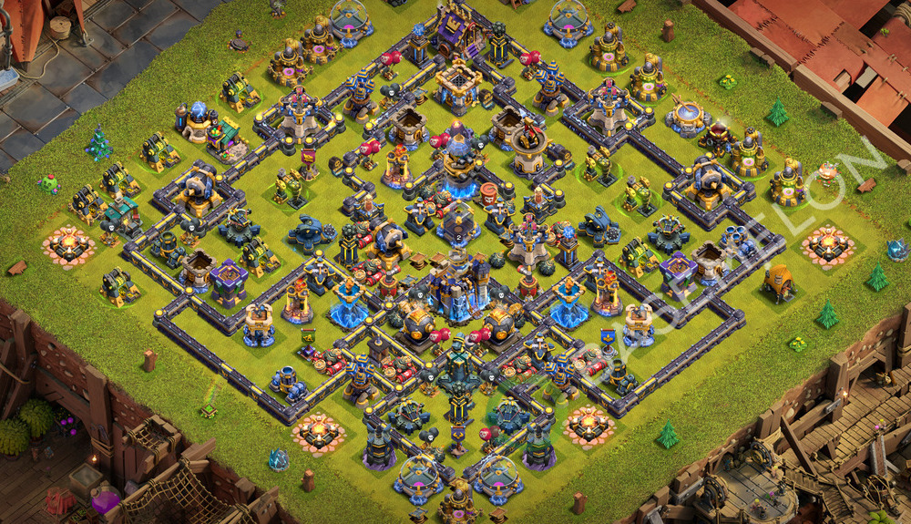 Aldea del Ayuntamiento Nivel 18 para Defensa, Anti Todo, Liga Leyenda Diseño 2026, #2204