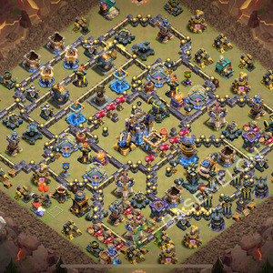 Town Hall Level 18 War Base Design 2025, Anti 3 Stars, Layout #2205